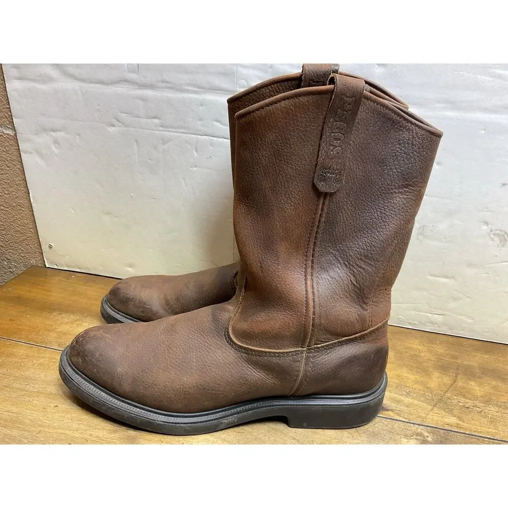 Red Wing Supersole Pecos 1159 Size 12 Made In USA Soft Toe Pull On Boots